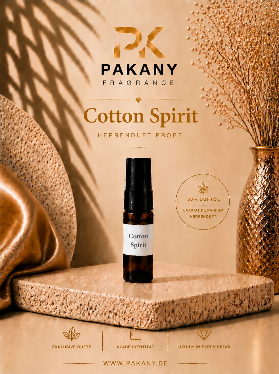 Cotton Spirit  by Pakany® – Luxuriöses Herrenparfüm