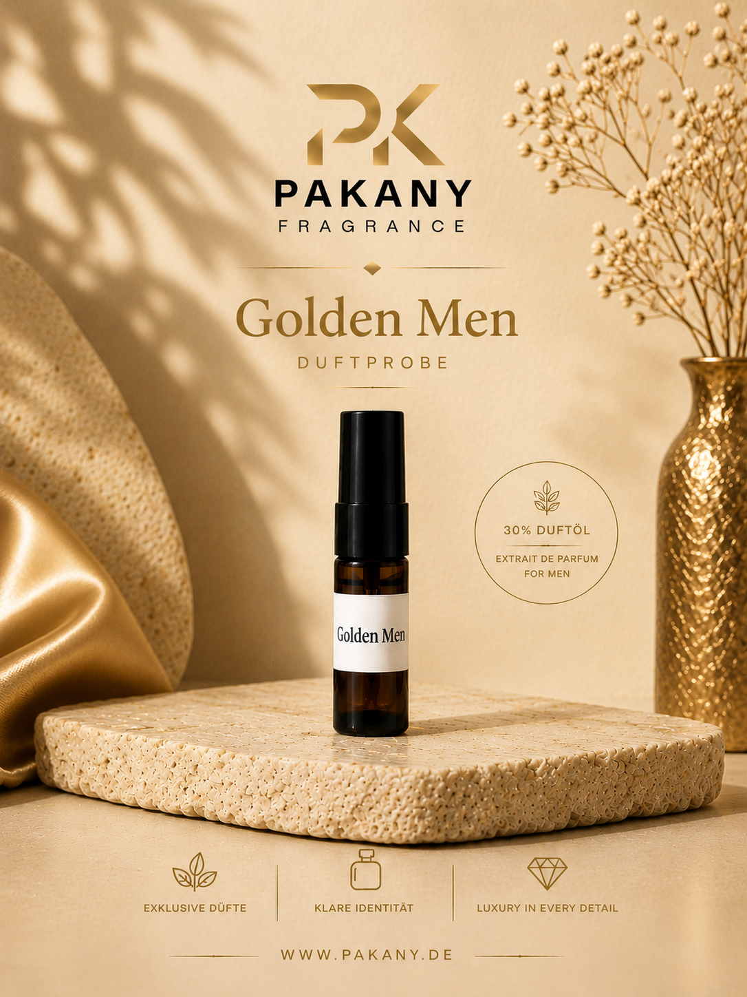 Golden Men by Pakany® – Luxuriöses Herrenparfum