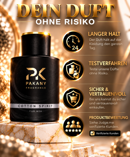 Cotton Spirit  by Pakany® – Luxuriöses Herrenparfüm